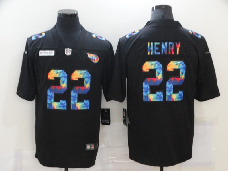 Men's Tennessee Titans #22 Derrick Henry 2020 Black Crucial Catch Limited Stitched Jersey